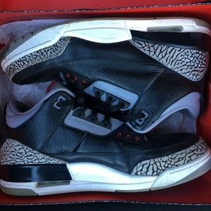 Men's "Jordan 3's - black cement"